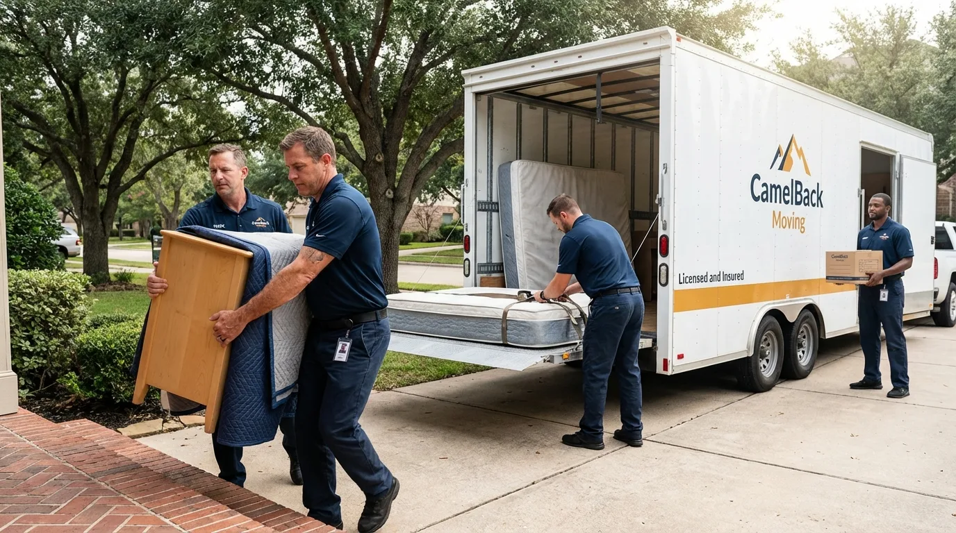 Crew loading residential truck for cross-state move from Lookout Mountain, GA